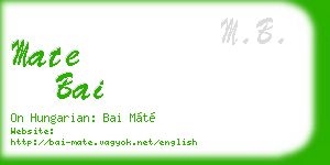 mate bai business card